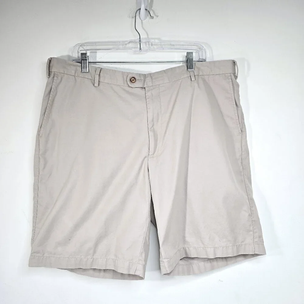 Peter Millar Beige Khaki Chino Pima Cotton Stretch Shorts 8.5